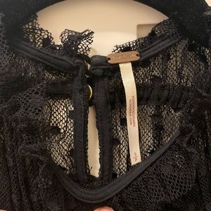 Free people black see through top